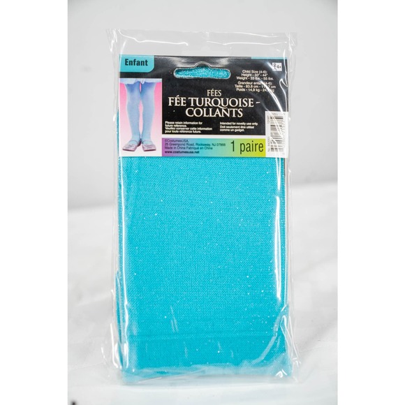 Girl's Aqua Fairy Tights - Picture 3 of 3